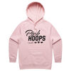 Pink Hoops Logo Cotton Hoodie